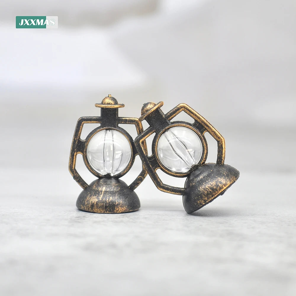 12-Piece Mini Lantern Set – Retro Oil Lamp Ornaments for Dollhouse & Festival Decor