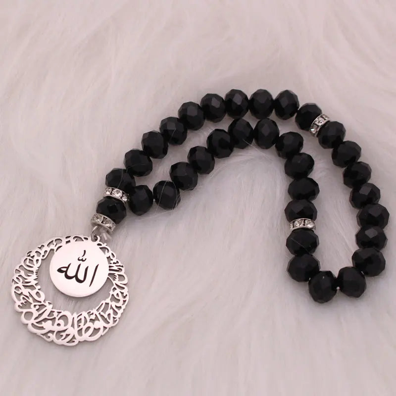 customise name Ottoman islamic quran Prayer 33 beads tasbih bracelets Rosary God is a good keeper and he is the most merciful