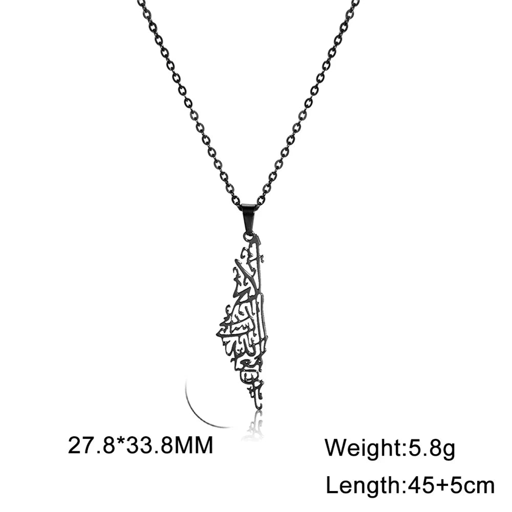 The Palestine Shape Pendant Necklace – Carry the Map of Your Soul