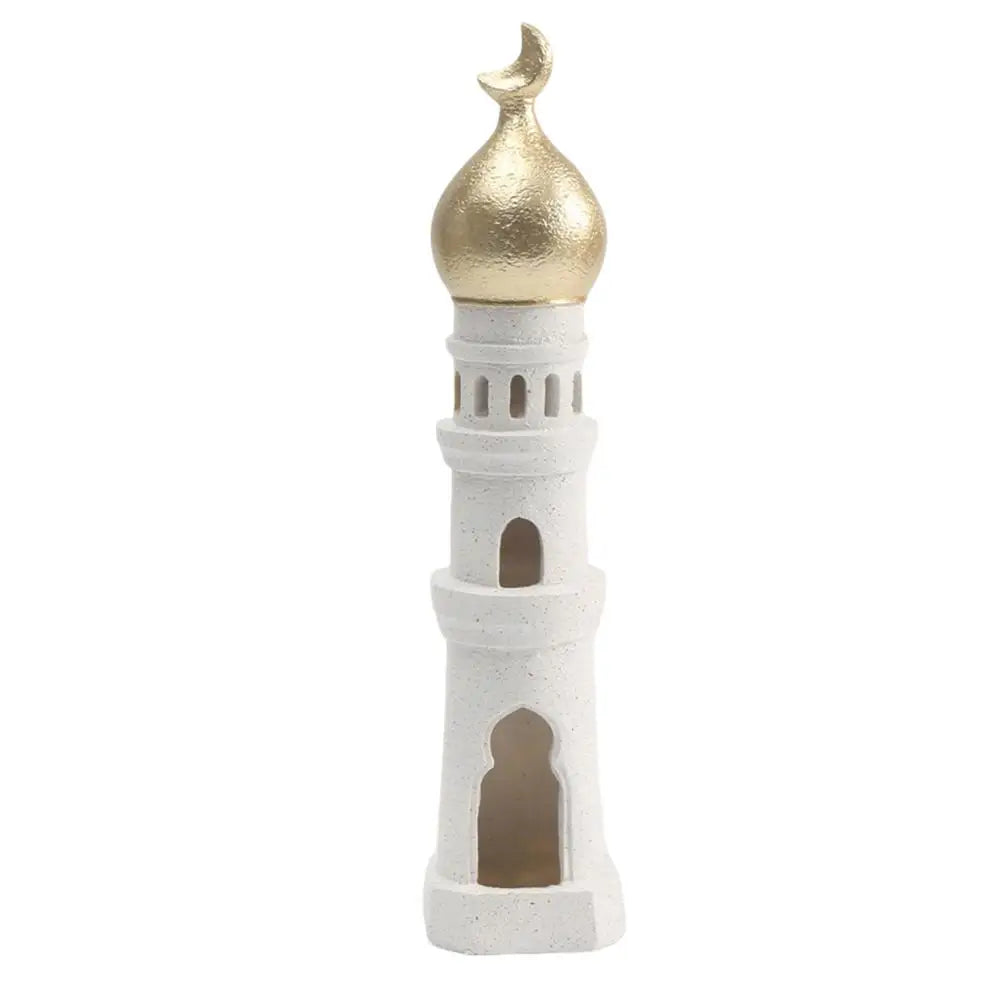 Ramadan Ornaments Resin Material Mosque Islamic Castle Statue Family Tabletop Atmosphere Decoration Architectural Table Decor