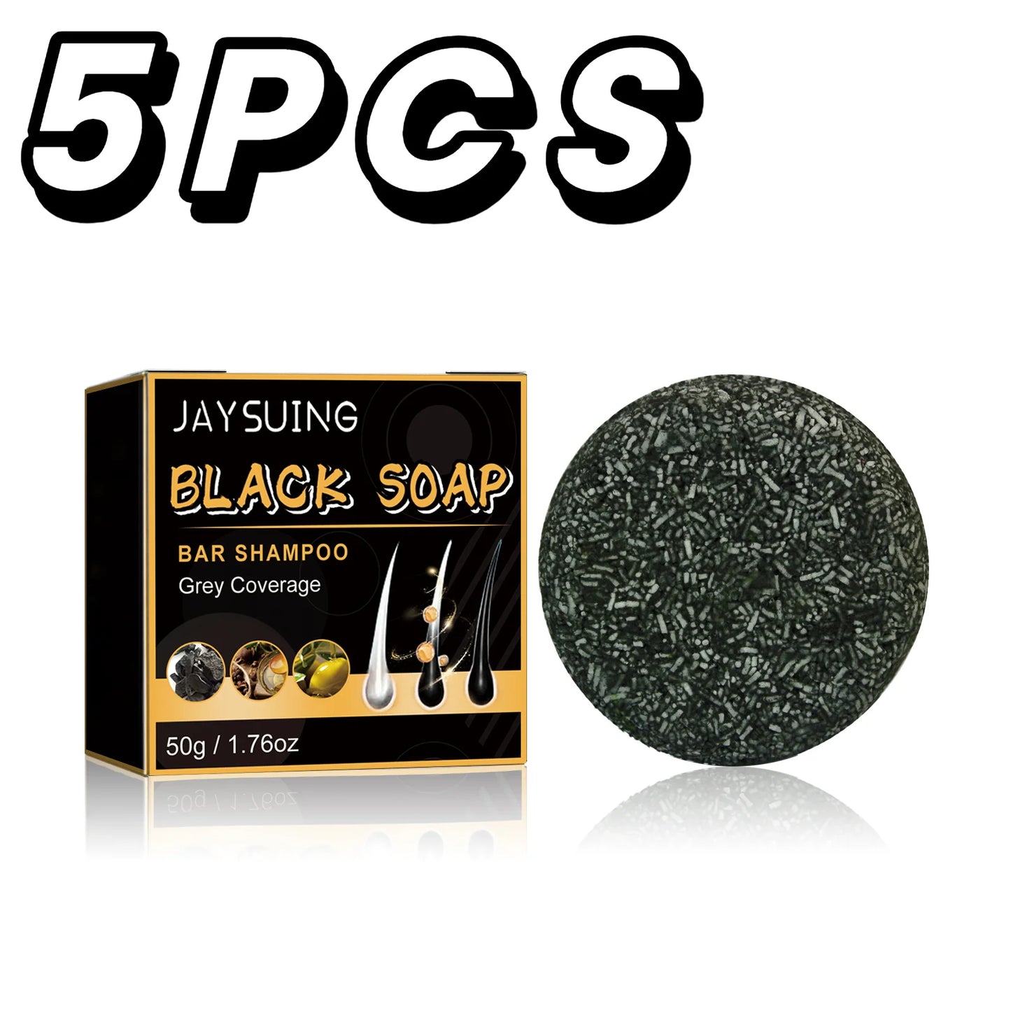 Polygonum Multiflorum Black Hair Shampoo Soap Gentle Coconut Oil Refreshing Oil Control Smoothing Hair Care Handmade Soap