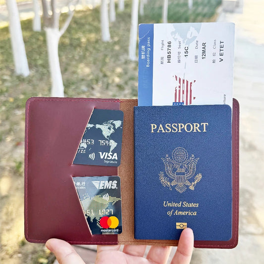 Jordan Passport Cover – Handmade Hashemite Kingdom Leather Holder with Card Wallet