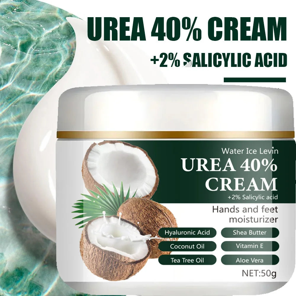 40% Urea + 2% Salicylic Acid Hand and Foot Cream, Highly Effective Moisturizer, Lightweight and Easily Absorbed, Locks in Moisture, Portable and Ready to Use Anytime, Leaves Hands and Feet Light and Smooth