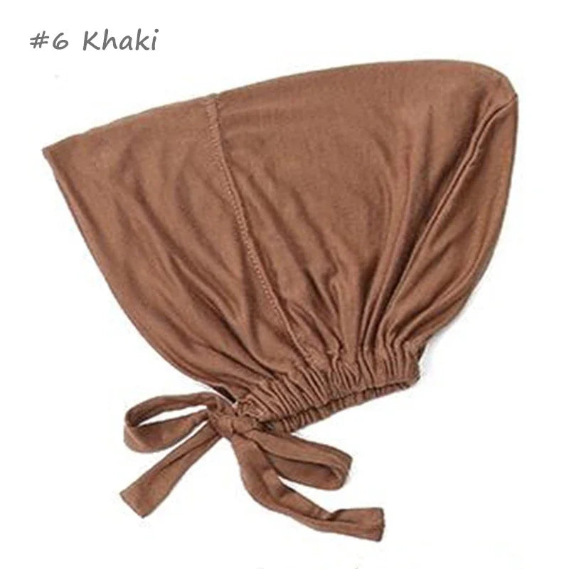 New Soft Modal Muslim Turban Hat Inner Hijab Caps Islamic Underscarf Bonnet India Hat Female Headwrap Turbante Mujer
