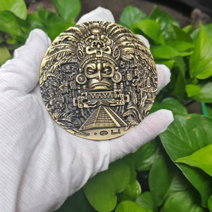 Mayan AZTEC CALENDAR souvenirs predict commemorative coins art collection gifts commemorative coins collections interesting