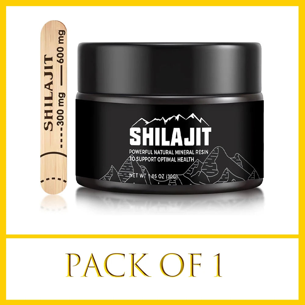 Original Siberian Pure Shilajit with Fulvic Acid & Trace Minerals & 85+ Humic Acid Supplement Gel for Energy & Immune System