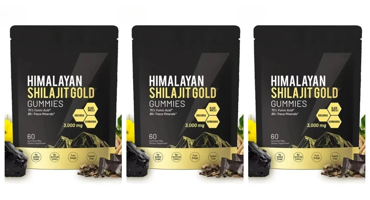 Pure Himalayan Shilajit Gummies – 3000mg with 85+ Trace Minerals, 60 Pieces