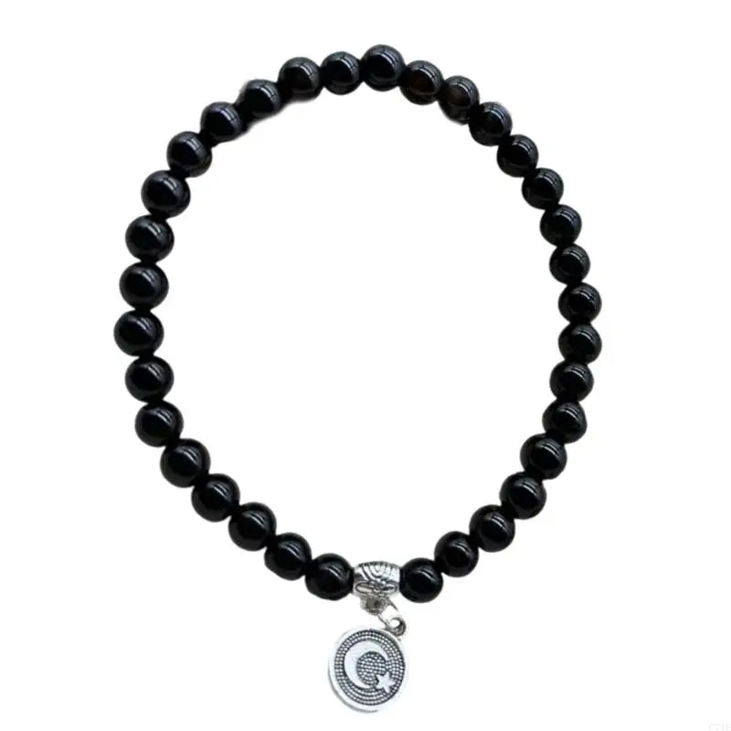 Islamic Prayer Beads Stretch Bracelet 33 Glass Beads Tasbih Unisex Gift