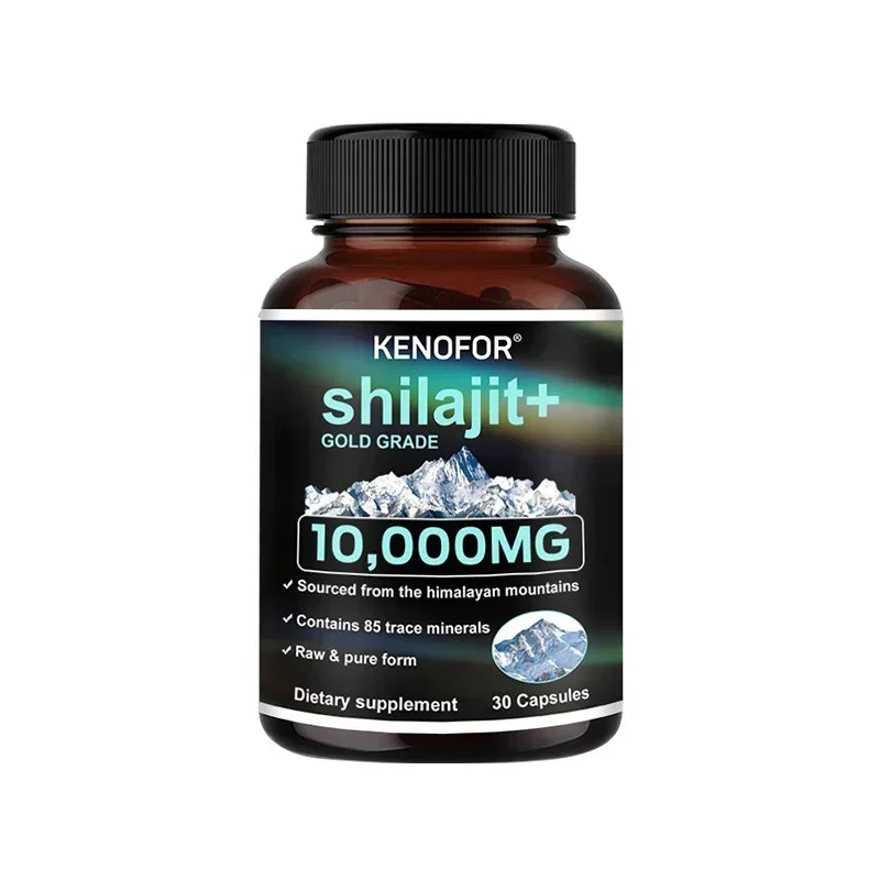Himalayan Original and Pure Shilajit Capsules, Rich in Natural Fulvic Acid and 85+ Trace Minerals, Gluten Free Supplement