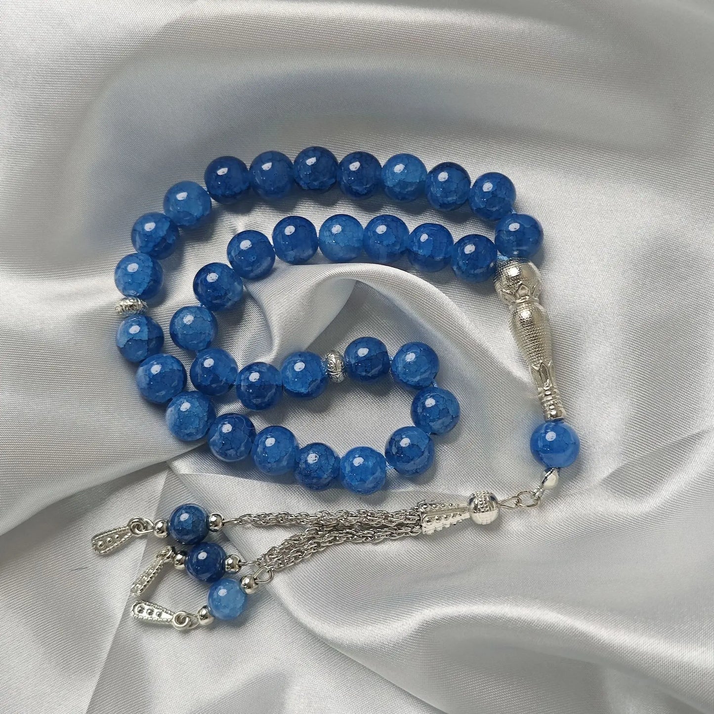 Muslim Islamic Prayer Beads 6 strands Handmade 10mm 33 Natural Stone Rosary Bracelet Women Arabic Ramadan Eid Festival Gifts New