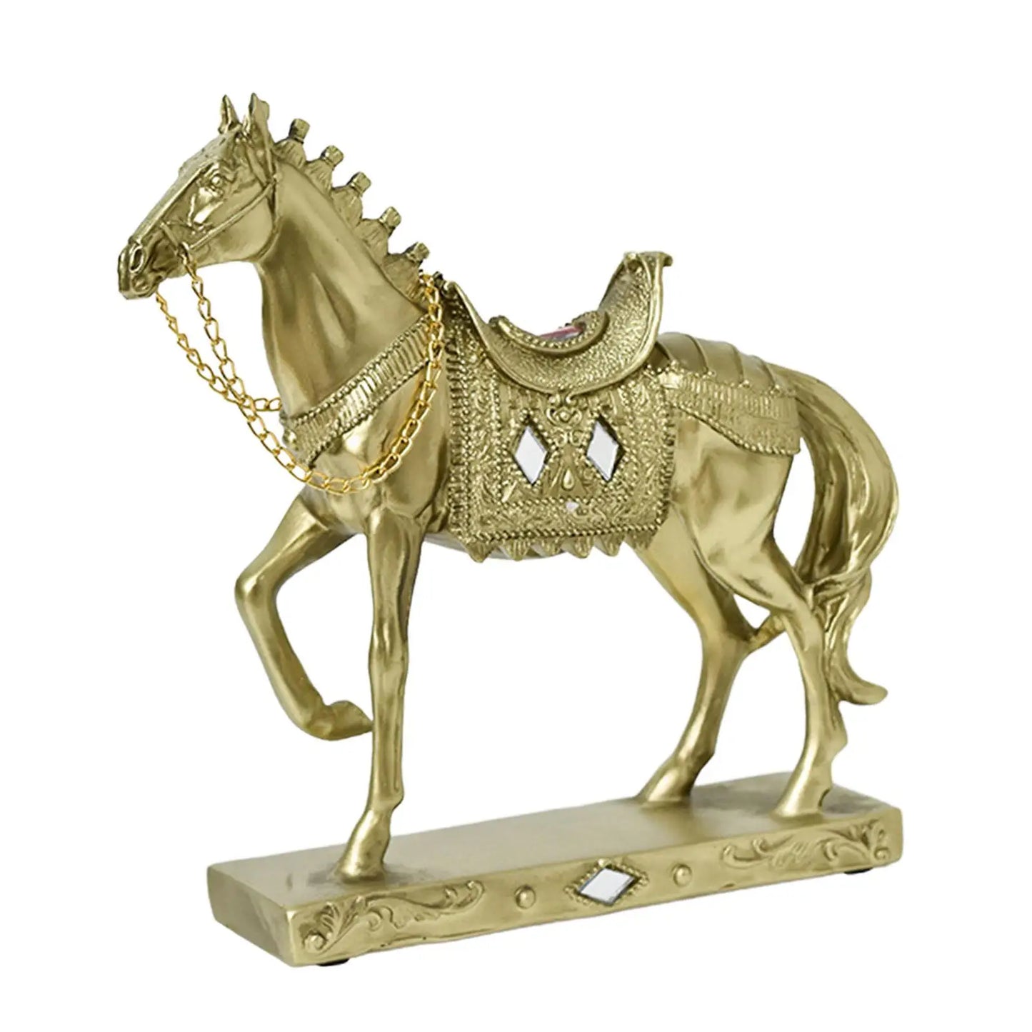 Horse Statue Decorative Resin Horse Sculpture for Bookcase Furniture Bedroom