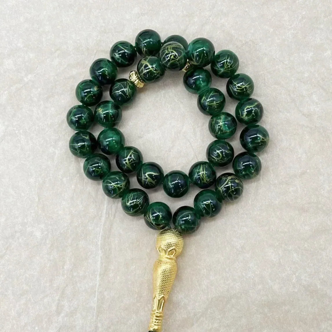 Middle East 10mm Beaded Bracelet Tassel Pendant 33 Prayer Beads Islamic Muslim Tasby Muhammad Rosary Tasbih Tasbeeh Unisex Gifts