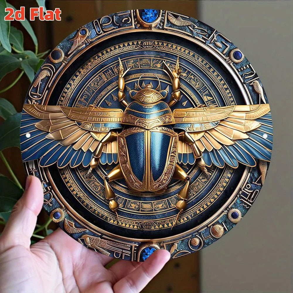 Egyptian 2D Metal Wall Art – Indoor & Outdoor Decor, Exquisite Pharaoh Detail