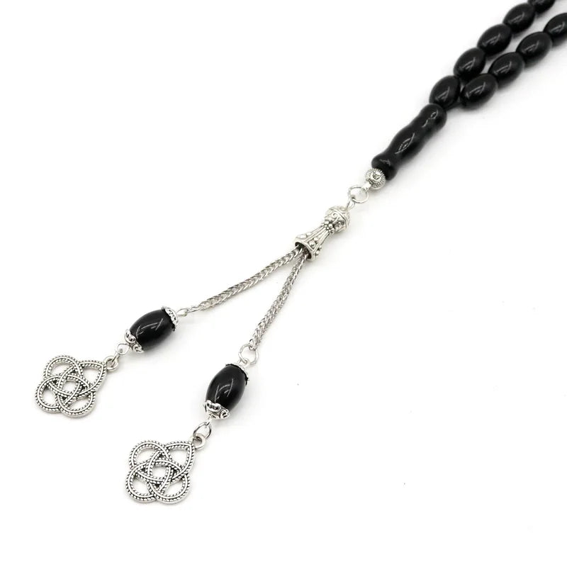 8*12mm Size Oval Natural Agate Tasbih Muslim Gemstone Prayer Beads Misbaha Islamic Rosary arabic Fashion Eid ramadan Gifts