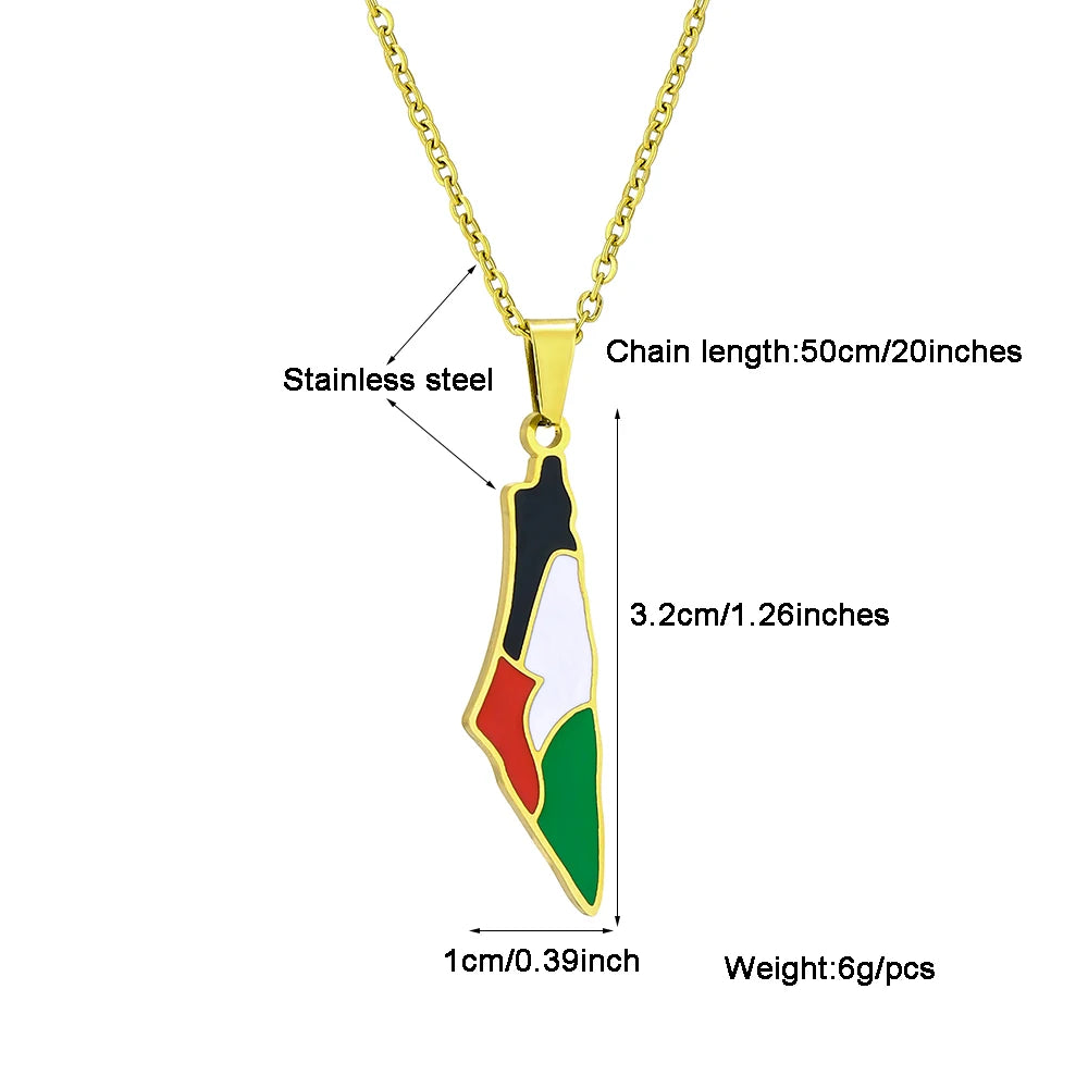 The Palestine Map Necklace – Carry Your Homeland Close to Your Heart