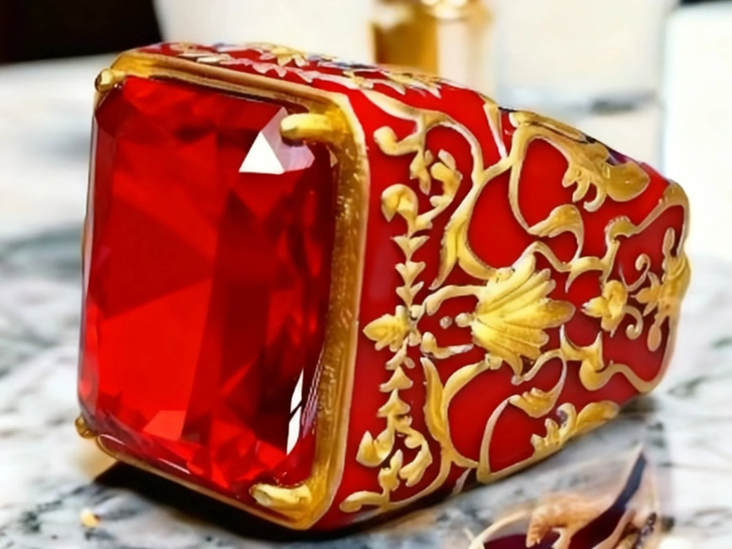 Wholesale of oval-shaped men's rings set with obsidian and agate rings from the manufacturer