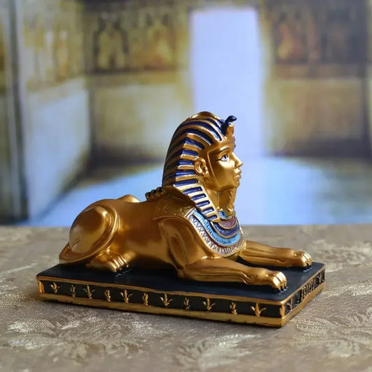 Vintage Sphinx Resin Statue – Egyptian Architectural Model for Home & Office Decor