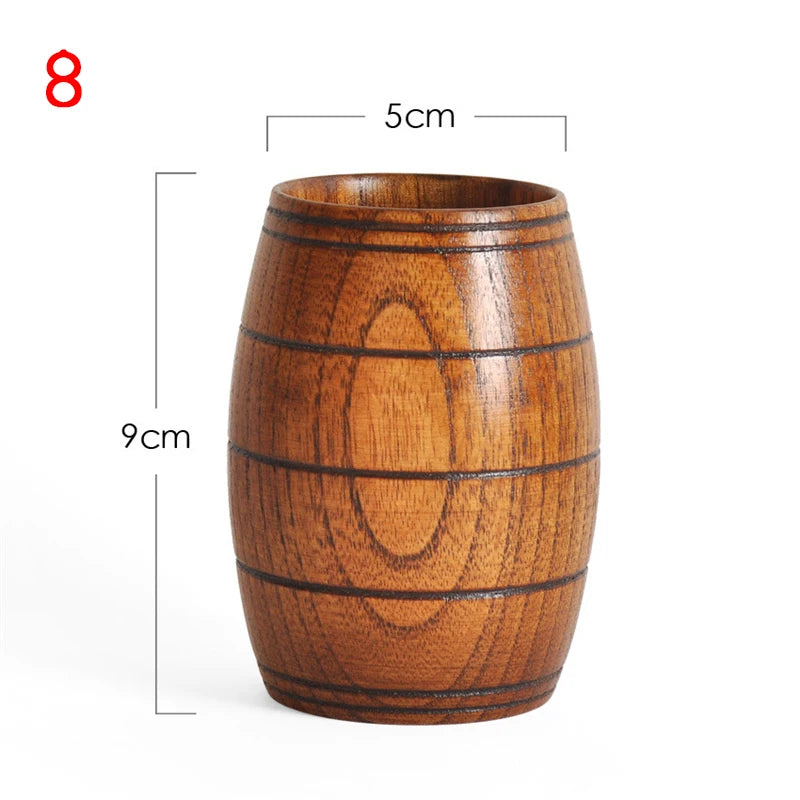 Handmade Spruce Wood Cups – Natural Big Belly Mug for Tea, Coffee & Milk