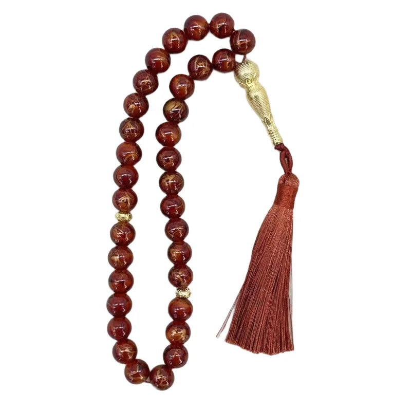 New Muslim Prayer Beads Bracelet Tasbih Ramadan Prayer Beads for Daily Misbaha and Meditation (10mm (33 Beads),4 Colors)