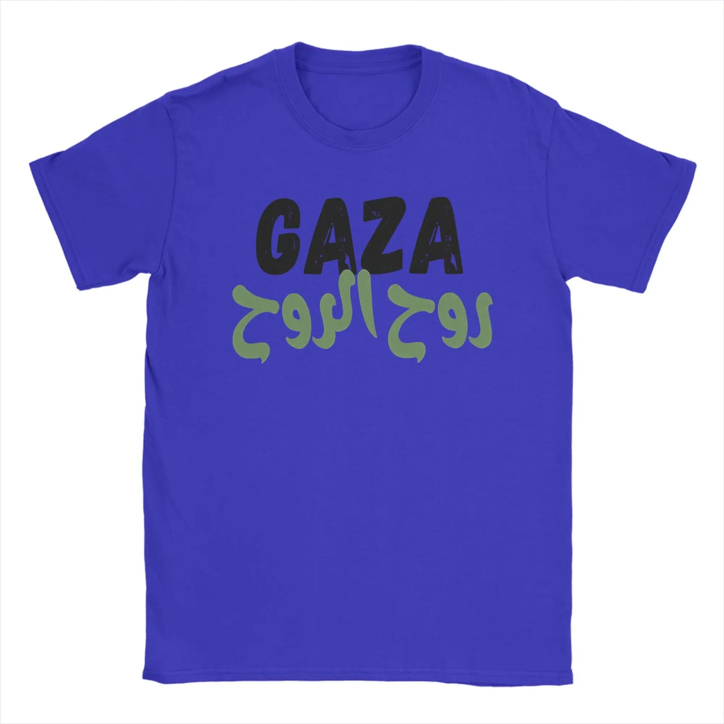 Gaza T Shirt for Men Cotton Humorous T-Shirt Round Collar Tee Shirt Short Sleeve Clothing Birthday Gift