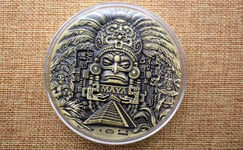 Mayan AZTEC CALENDAR souvenirs predict commemorative coins art collection gifts commemorative coins collections interesting
