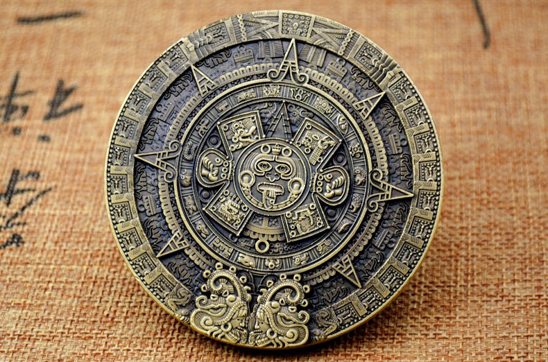 Mayan AZTEC CALENDAR souvenirs predict commemorative coins art collection gifts commemorative coins collections interesting