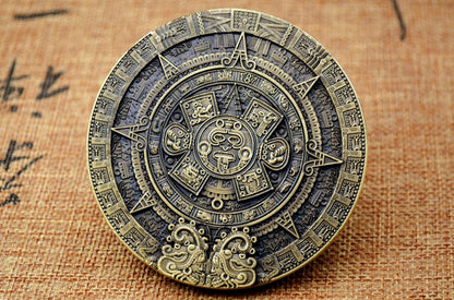 Mayan AZTEC CALENDAR souvenirs predict commemorative coins art collection gifts commemorative coins collections interesting