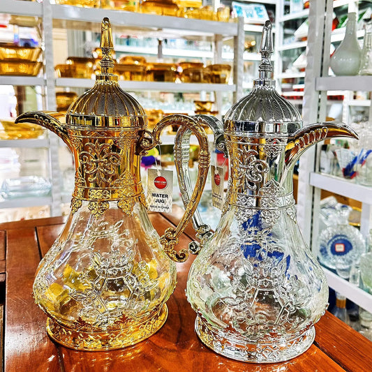 Arabic Coffee Pot Practical 1.6L Arabic Teapot Glass Cool Liquid Pitcher for Festival Eid Mubarak Home Restaurant Use