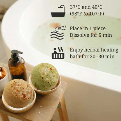 CheezhengHimalaya Bath Bomb and Saffron Soap Set, Relaxing and Brightening, Tibetan Herbal Skincare Combo for Luxurious Care