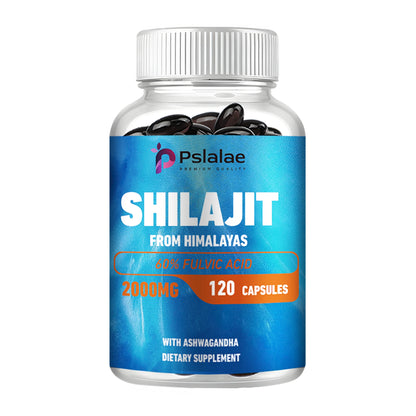 Shilajit - Active Brain, Boost Energy & Immunity, Build Muscle, Relax Mind - 120 Capsules
