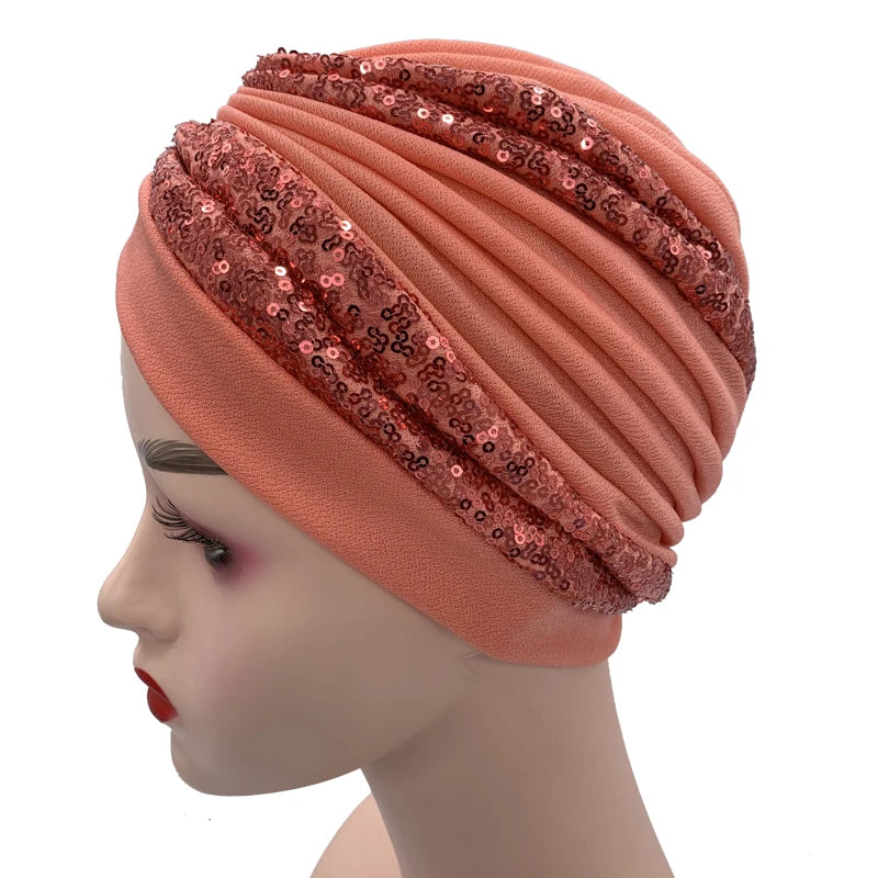 The Sequin Turban Cap – Shine with Modesty and Grace