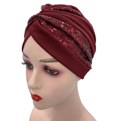 The Sequin Turban Cap – Shine with Modesty and Grace