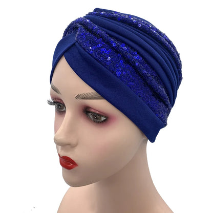 The Sequin Turban Cap – Shine with Modesty and Grace