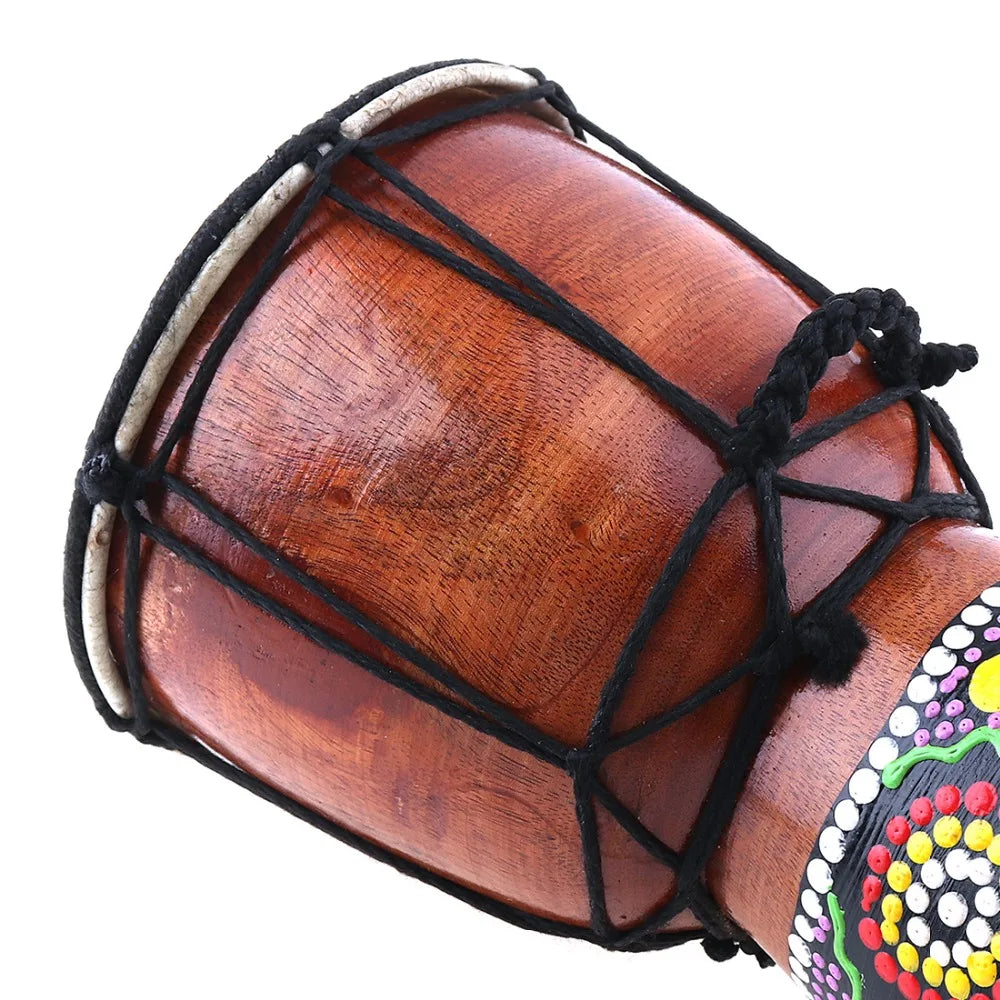 4 Inch / 6 Inch / 8.5 Inch Professional African Djembe Drum Colorful Wood Good Sound Traditional Musical Instrument