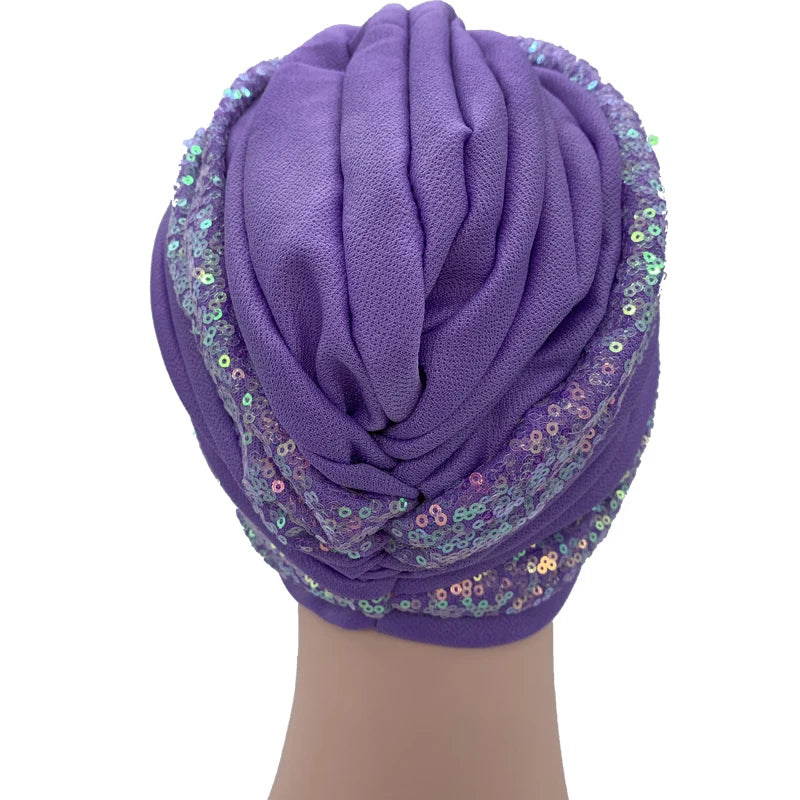 The Sequin Turban Cap – Shine with Modesty and Grace