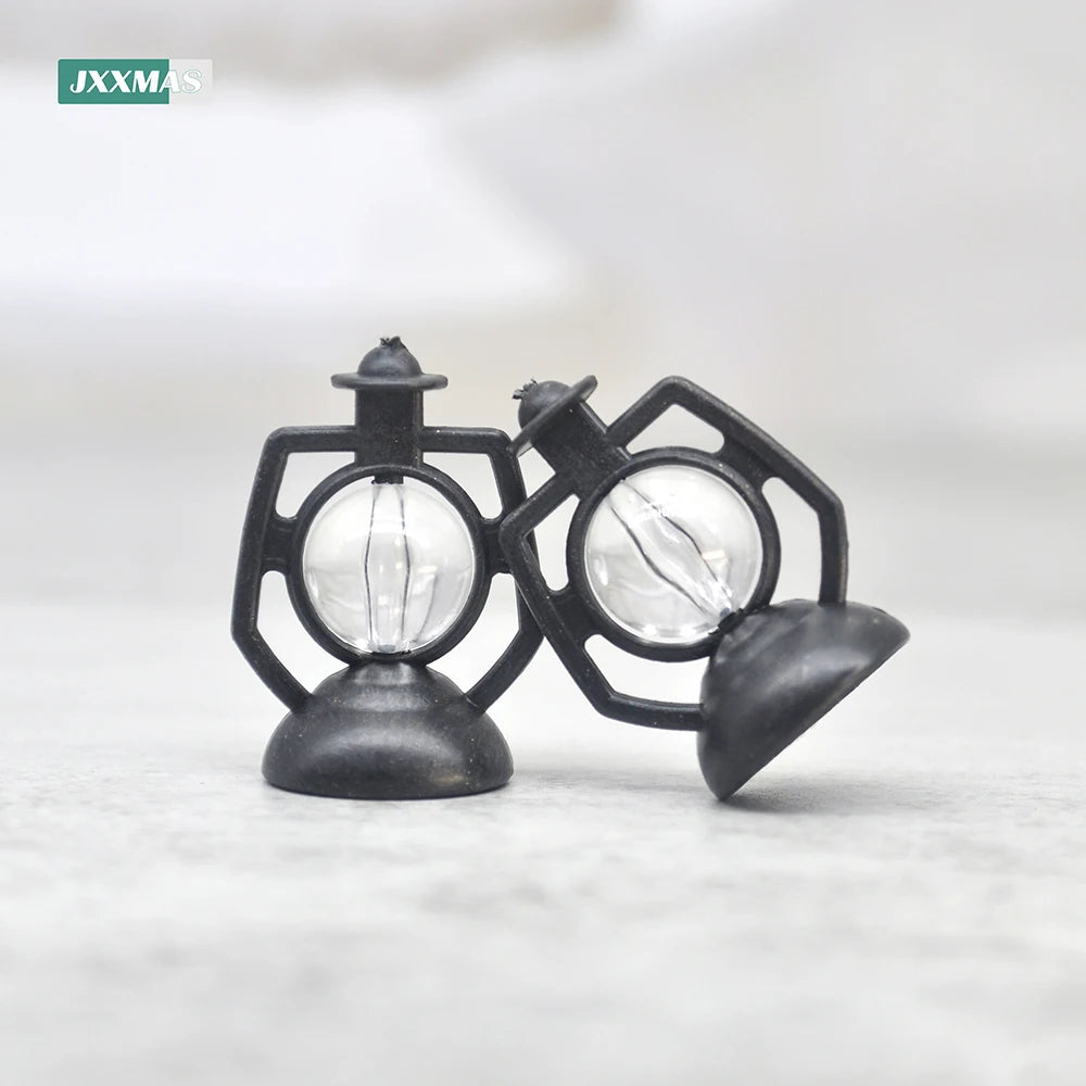 12-Piece Mini Lantern Set – Retro Oil Lamp Ornaments for Dollhouse & Festival Decor