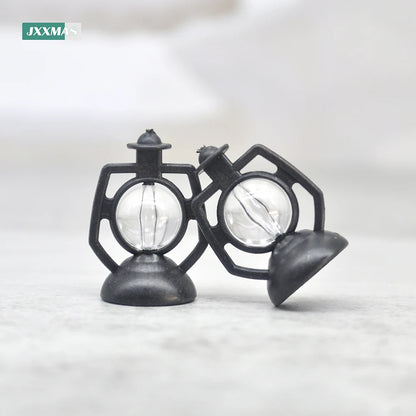 12-Piece Mini Lantern Set – Retro Oil Lamp Ornaments for Dollhouse & Festival Decor