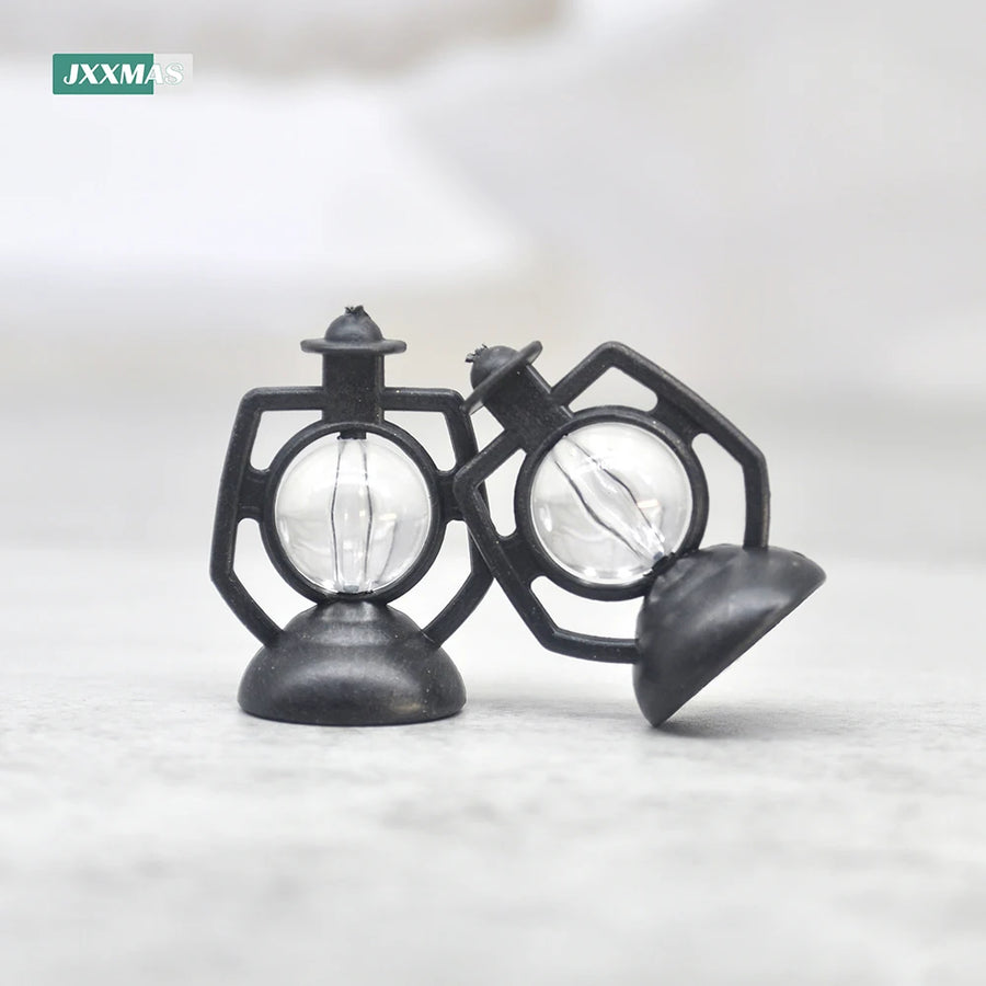 12-Piece Mini Lantern Set – Retro Oil Lamp Ornaments for Dollhouse & Festival Decor