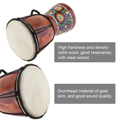 8  Inch  Professional African Djembe Drum Wood Good Sound Traditional Musical Instrument