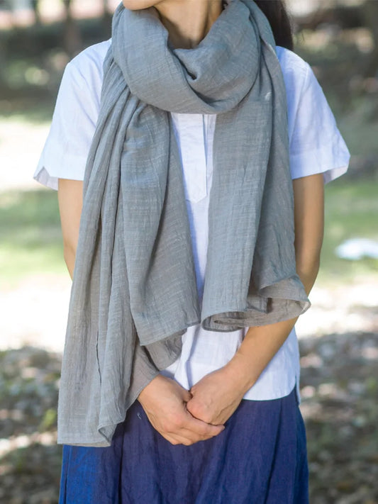 The Autumn Wrap – Cotton Blend Solid Hijab Scarf for Women (75×190cm)