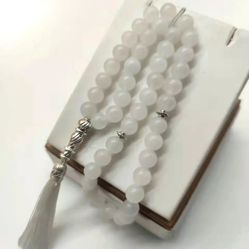 Islamic Tasbih Bracelet – 33/45 Beads Stone Prayer Beads, 8mm Masbaha Gift
