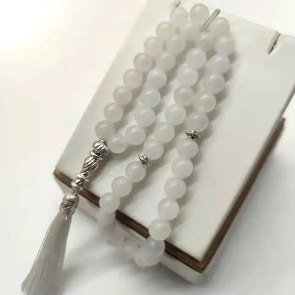 Islamic Tasbih Bracelet – 33/45 Beads Stone Prayer Beads, 8mm Masbaha Gift