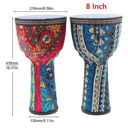 8  Inch  Professional African Djembe Drum Wood Good Sound Traditional Musical Instrument