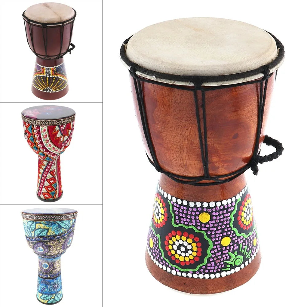 8  Inch  Professional African Djembe Drum Wood Good Sound Traditional Musical Instrument