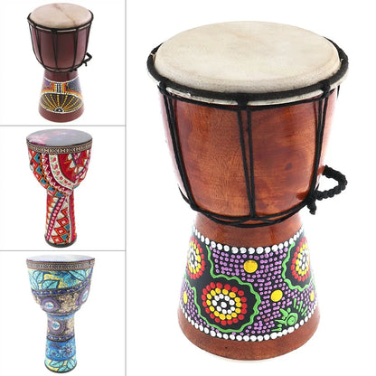 8  Inch  Professional African Djembe Drum Wood Good Sound Traditional Musical Instrument
