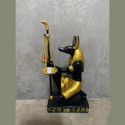 Anubis Fair Scale Statue – Egyptian Jackal God of Justice for Study Room Decor