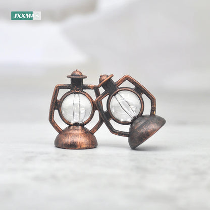 12-Piece Mini Lantern Set – Retro Oil Lamp Ornaments for Dollhouse & Festival Decor