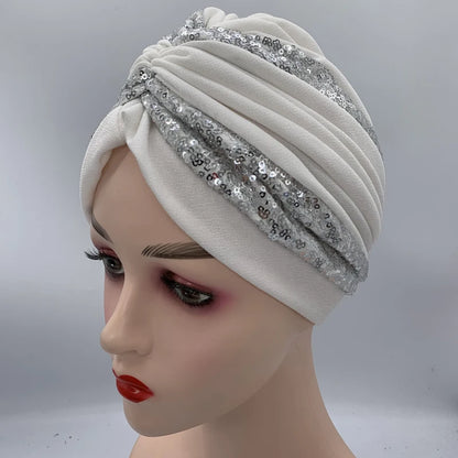 The Sequin Turban Cap – Shine with Modesty and Grace