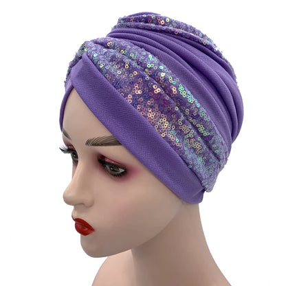 The Sequin Turban Cap – Shine with Modesty and Grace