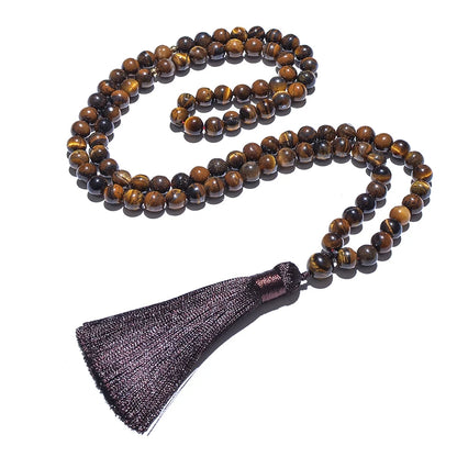 8mm Matte Amazonite,Yellow Tiger Eye,Black Onyx ,Islamic Muslim Tasbih 99 Bead Bracelet Men and Women Blessing Rosary Jewelry